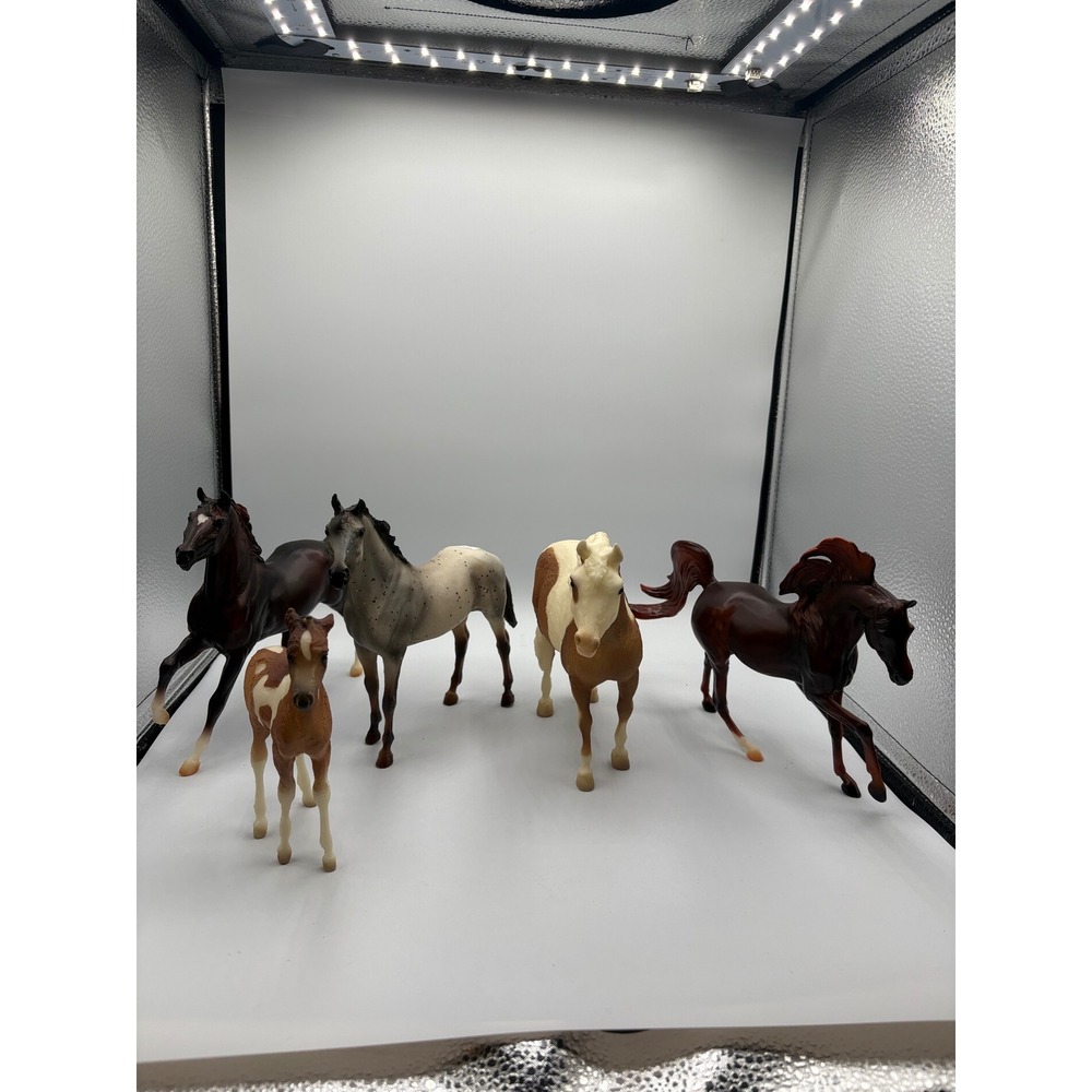 Breyer Stablemates & Spirit Riding Free Horse Toy Lot with Dolls and Accessories